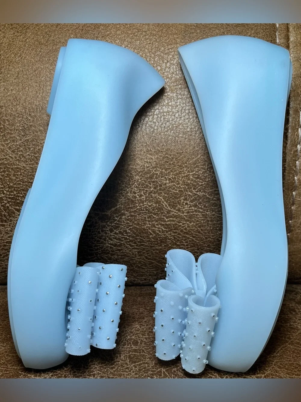 Mini Melissa Ultragirl Sweet XI BB Mary Jane Dress Shoes Blue/SilverDot Bow US 1